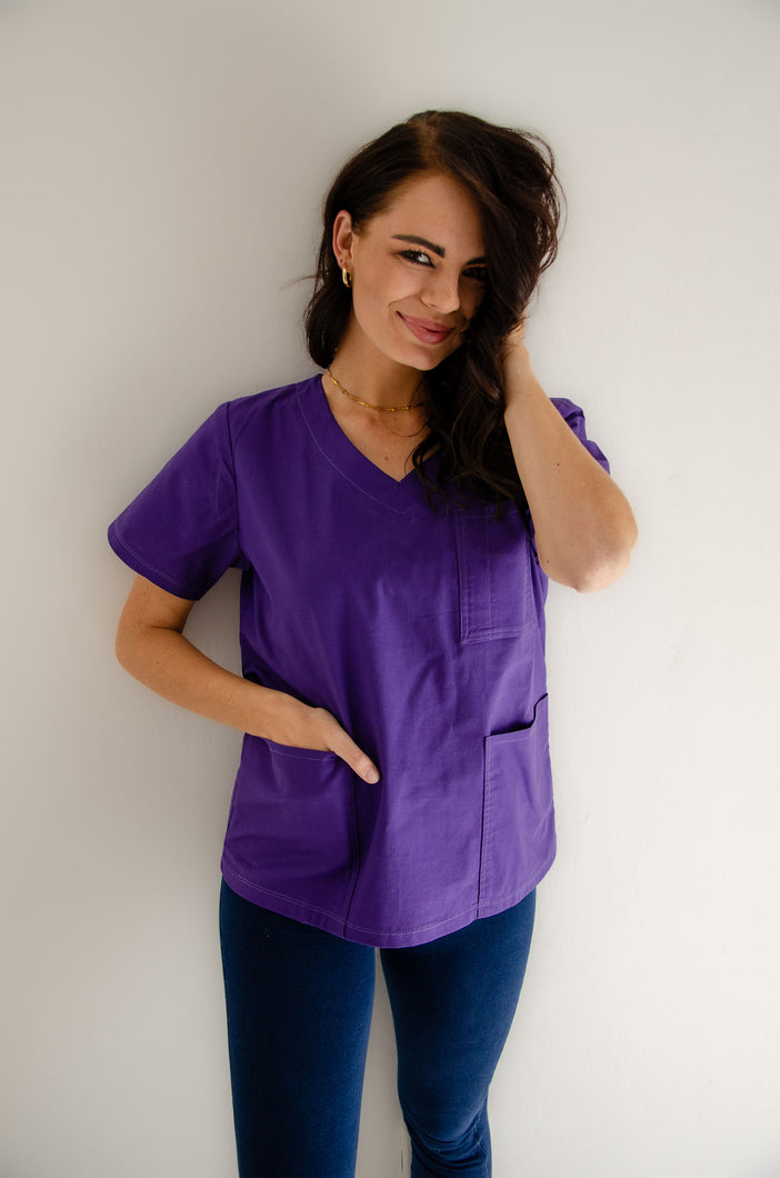 Purple Classic Scrub Top