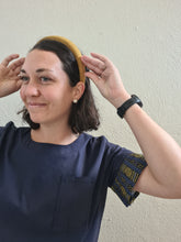 Navy Flair Elegant Scrub Top